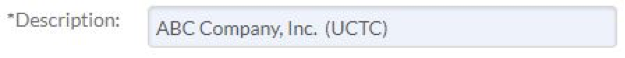 Add the “Vendor/Supplier name (UCTC)” to the Overview Description box at the top of the KFS Requisition screenshot